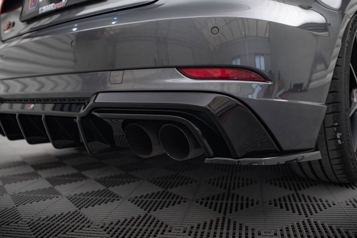 Heckansatz Diffusor passend für Audi S3 Sportback 8V FL schwarz Hochglanz