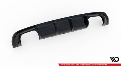 Heckansatz Diffusor passend für Audi S3 Sportback 8V schwarz Hochglanz