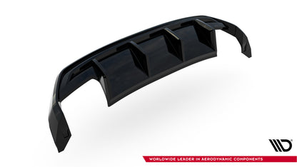 Heckansatz Diffusor passend für Audi S3 Sportback 8Y FL schwarz Hochglanz