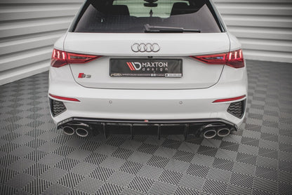 Heckansatz Diffusor passend für Audi S3 Sportback 8Y schwarz Hochglanz