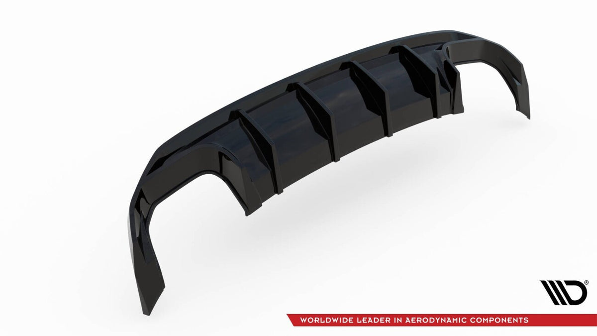 Heckansatz Diffusor passend für Audi S3 Sportback 8Y schwarz Hochglanz