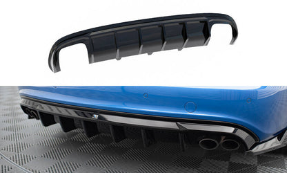 Heckansatz Diffusor passend für Audi S4 Limousine / Avant B8 schwarz Hochglanz