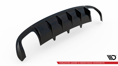 Heckansatz Diffusor passend für Audi S4 Limousine / Avant B8 schwarz Hochglanz