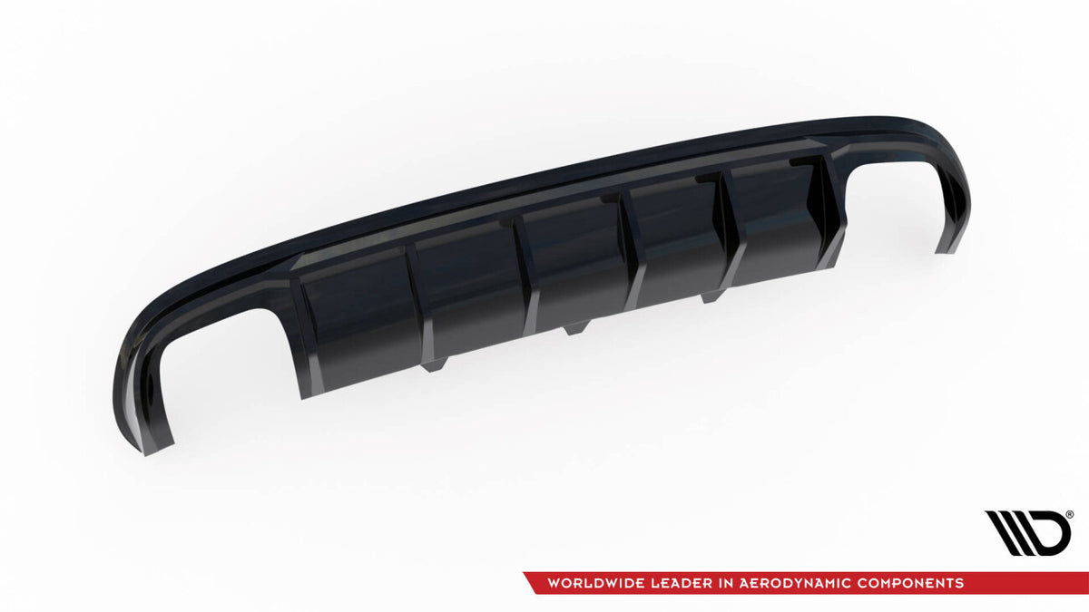 Heckansatz Diffusor passend für Audi S4 Limousine / Avant B8 schwarz Hochglanz