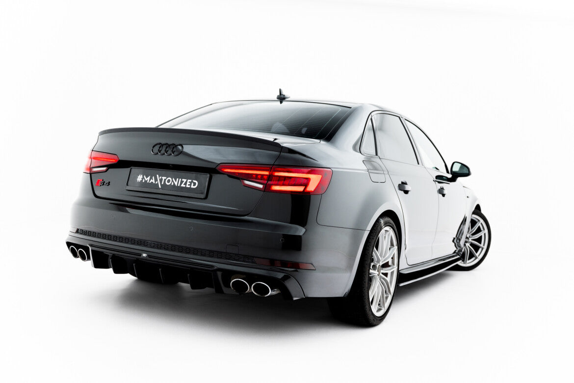 Heckansatz Diffusor passend für Audi S4 Limousine / Avant B9 schwarz Hochglanz