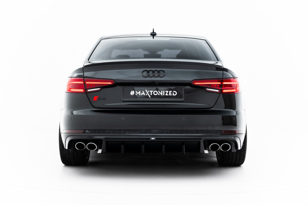 Heckansatz Diffusor passend für Audi S4 Limousine / Avant B9 schwarz Hochglanz
