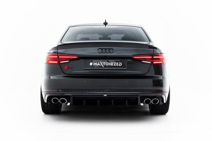 Heckansatz Diffusor passend für Audi S4 Limousine / Avant B9 schwarz Hochglanz