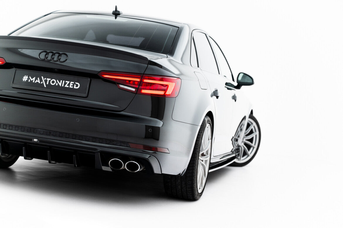 Heckansatz Diffusor passend für Audi S4 Limousine / Avant B9 schwarz Hochglanz
