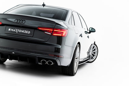 Heckansatz Diffusor passend für Audi S4 Limousine / Avant B9 schwarz Hochglanz