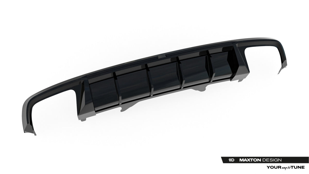 Heckansatz Diffusor passend für Audi S4 Limousine / Avant B9 schwarz Hochglanz