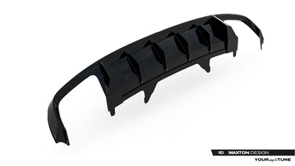 Heckansatz Diffusor passend für Audi S4 Limousine / Avant B9 schwarz Hochglanz