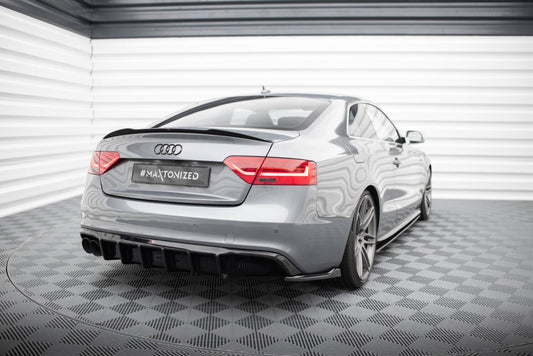 Heckansatz Diffusor passend für Audi S5 / A5 S-Line 8T FL (Doppelauspuff li.) schwarz Hochglanz
