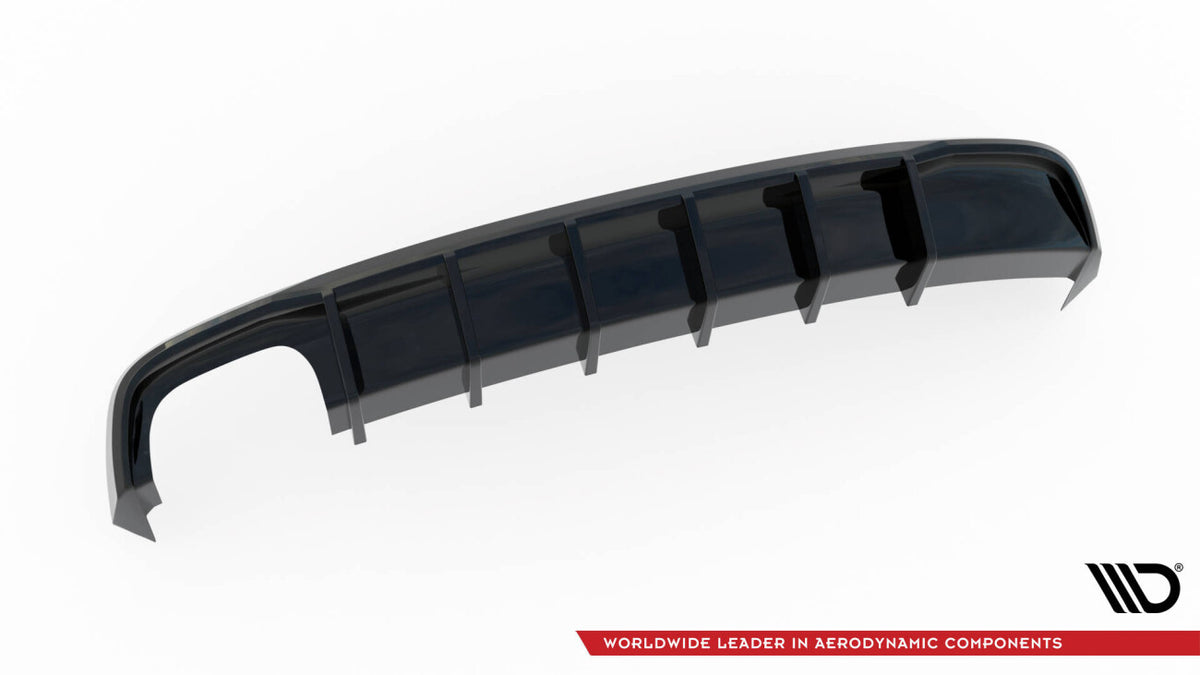 Heckansatz Diffusor passend für Audi S5 / A5 S-Line 8T FL (Doppelauspuff li.) schwarz Hochglanz