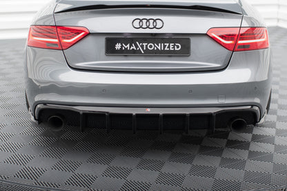 Heckansatz Diffusor passend für Audi S5 / A5 S-Line 8T FL (Einzelauspuff li. re.) schwarz Hochglanz