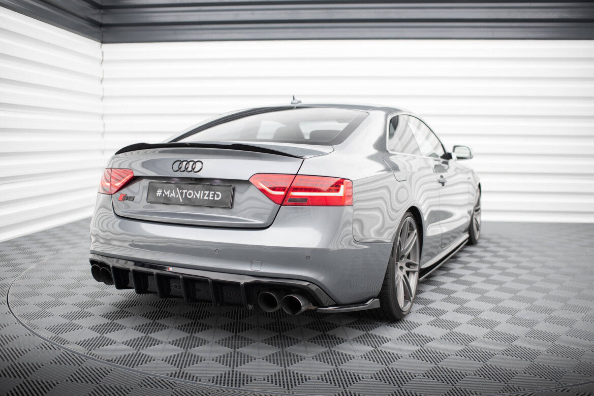 Heckansatz Diffusor passend für Audi S5 / A5 S-Line 8T FL schwarz Hochglanz