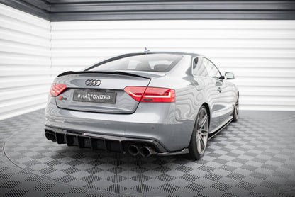 Heckansatz Diffusor passend für Audi S5 / A5 S-Line 8T FL schwarz Hochglanz