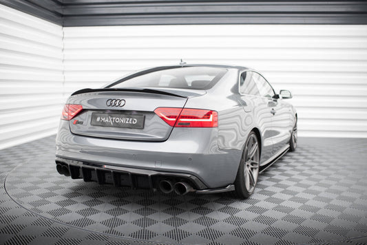 Heckansatz Diffusor passend für Audi S5 / A5 S-Line 8T FL schwarz Hochglanz