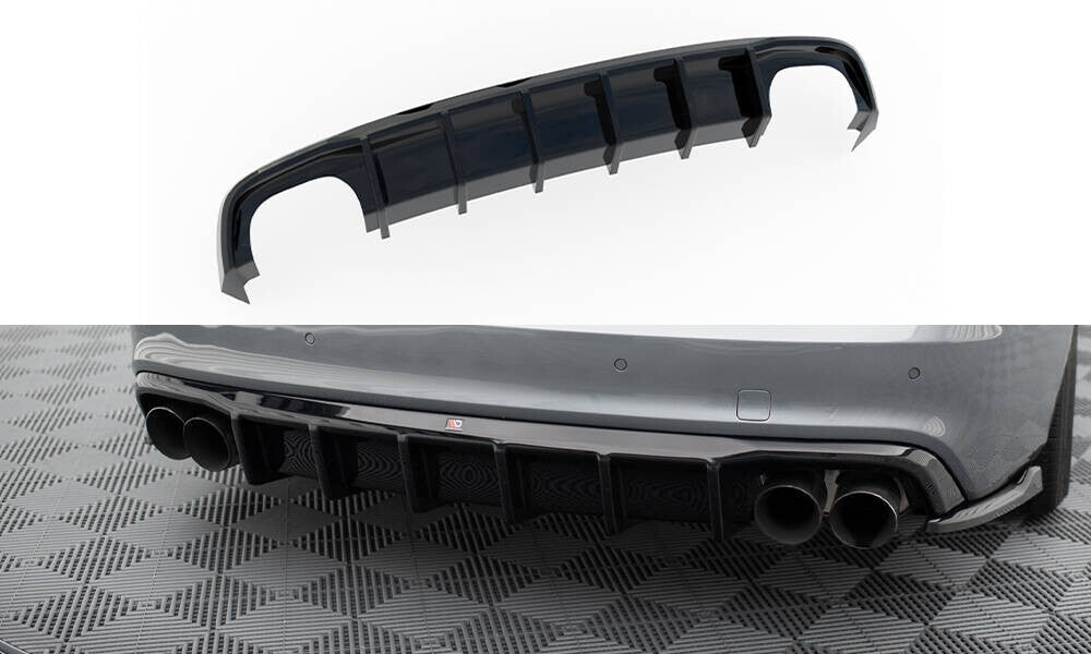 Heckansatz Diffusor passend für Audi S5 / A5 S-Line 8T FL schwarz Hochglanz