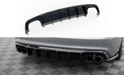 Heckansatz Diffusor passend für Audi S5 / A5 S-Line 8T FL schwarz Hochglanz