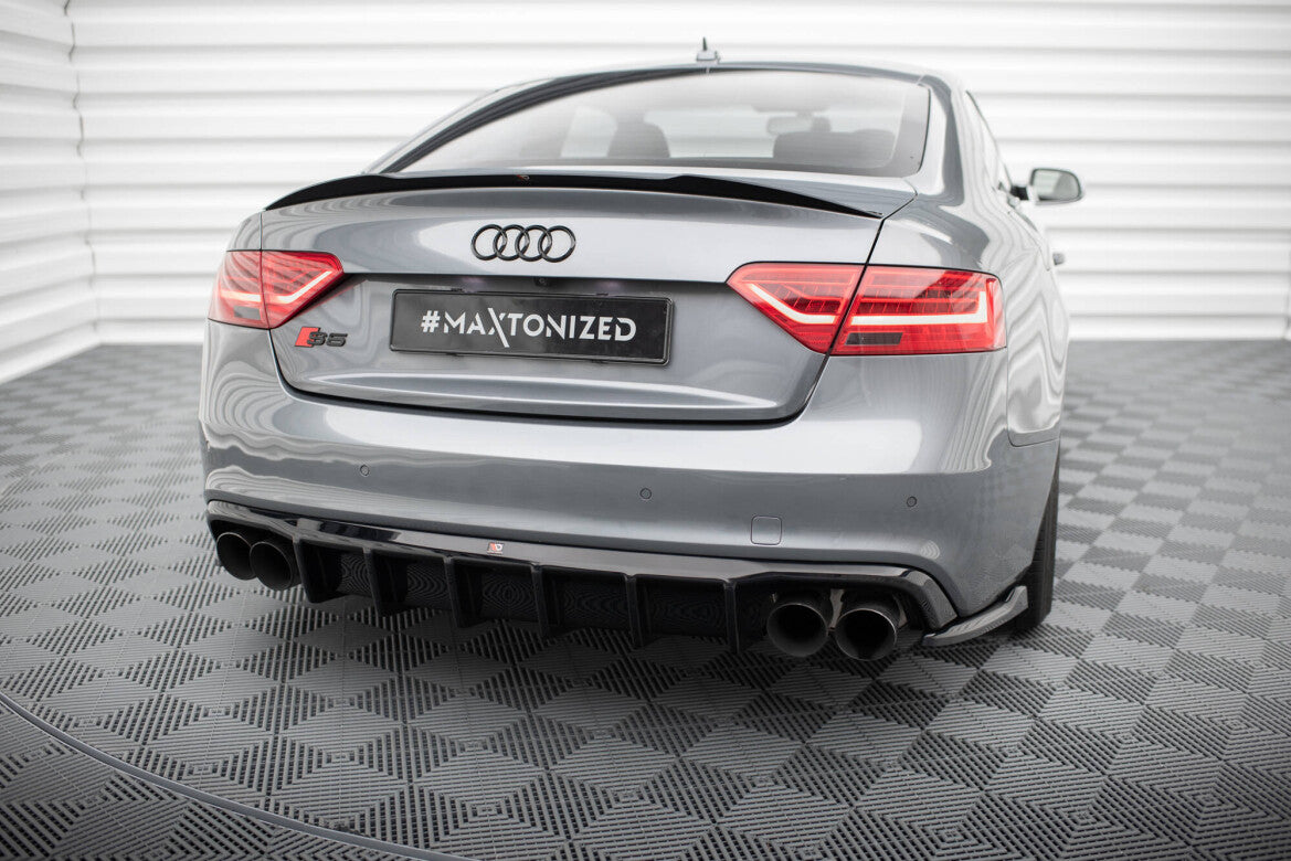 Heckansatz Diffusor passend für Audi S5 / A5 S-Line 8T FL schwarz Hochglanz
