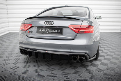 Heckansatz Diffusor passend für Audi S5 / A5 S-Line 8T FL schwarz Hochglanz