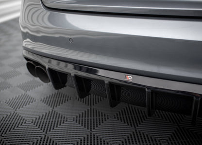 Heckansatz Diffusor passend für Audi S5 / A5 S-Line 8T FL schwarz Hochglanz