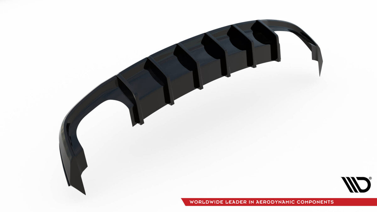 Heckansatz Diffusor passend für Audi S5 / A5 S-Line 8T FL schwarz Hochglanz