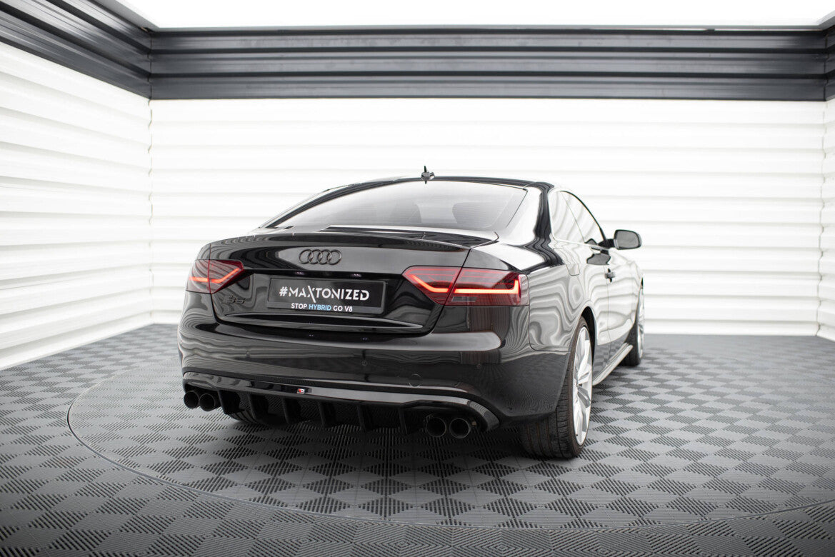 Heckansatz Diffusor passend für Audi S5 Coupe / Cabrio S-Line 8T schwarz Hochglanz