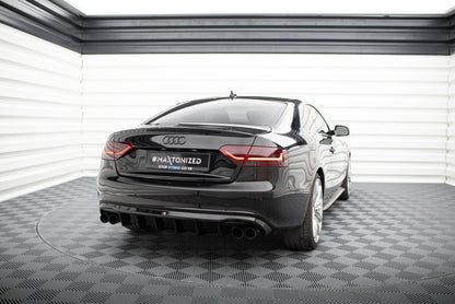 Heckansatz Diffusor passend für Audi S5 Coupe / Cabrio S-Line 8T schwarz Hochglanz