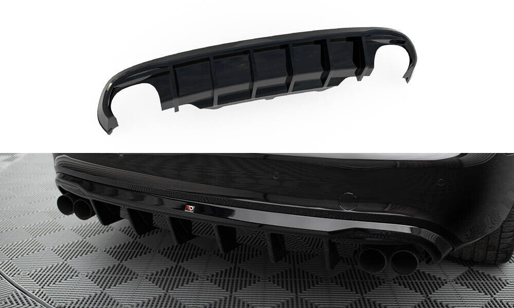Heckansatz Diffusor passend für Audi S5 Coupe / Cabrio S-Line 8T schwarz Hochglanz