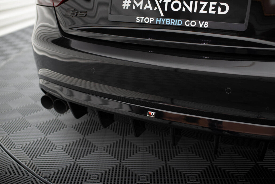 Heckansatz Diffusor passend für Audi S5 Coupe / Cabrio S-Line 8T schwarz Hochglanz