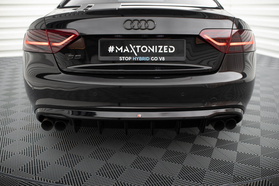 Heckansatz Diffusor passend für Audi S5 Coupe / Cabrio S-Line 8T schwarz Hochglanz