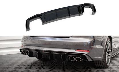 Heckansatz Diffusor passend für Audi S5 F5 Coupe / Sportback schwarz Hochglanz