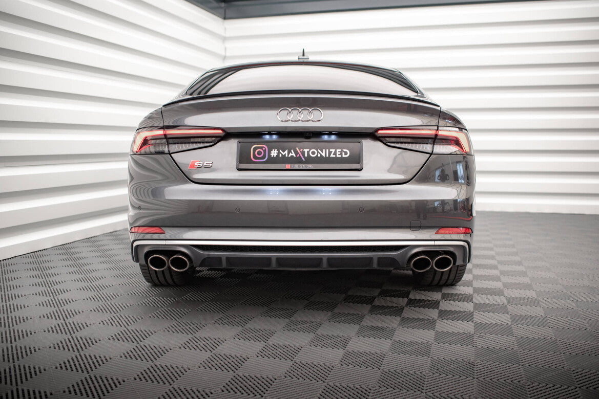 Heckansatz Diffusor passend für Audi S5 F5 Coupe / Sportback schwarz Hochglanz