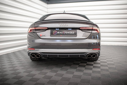 Heckansatz Diffusor passend für Audi S5 F5 Coupe / Sportback schwarz Hochglanz