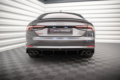 Heckansatz Diffusor passend für Audi S5 F5 Coupe / Sportback schwarz Hochglanz