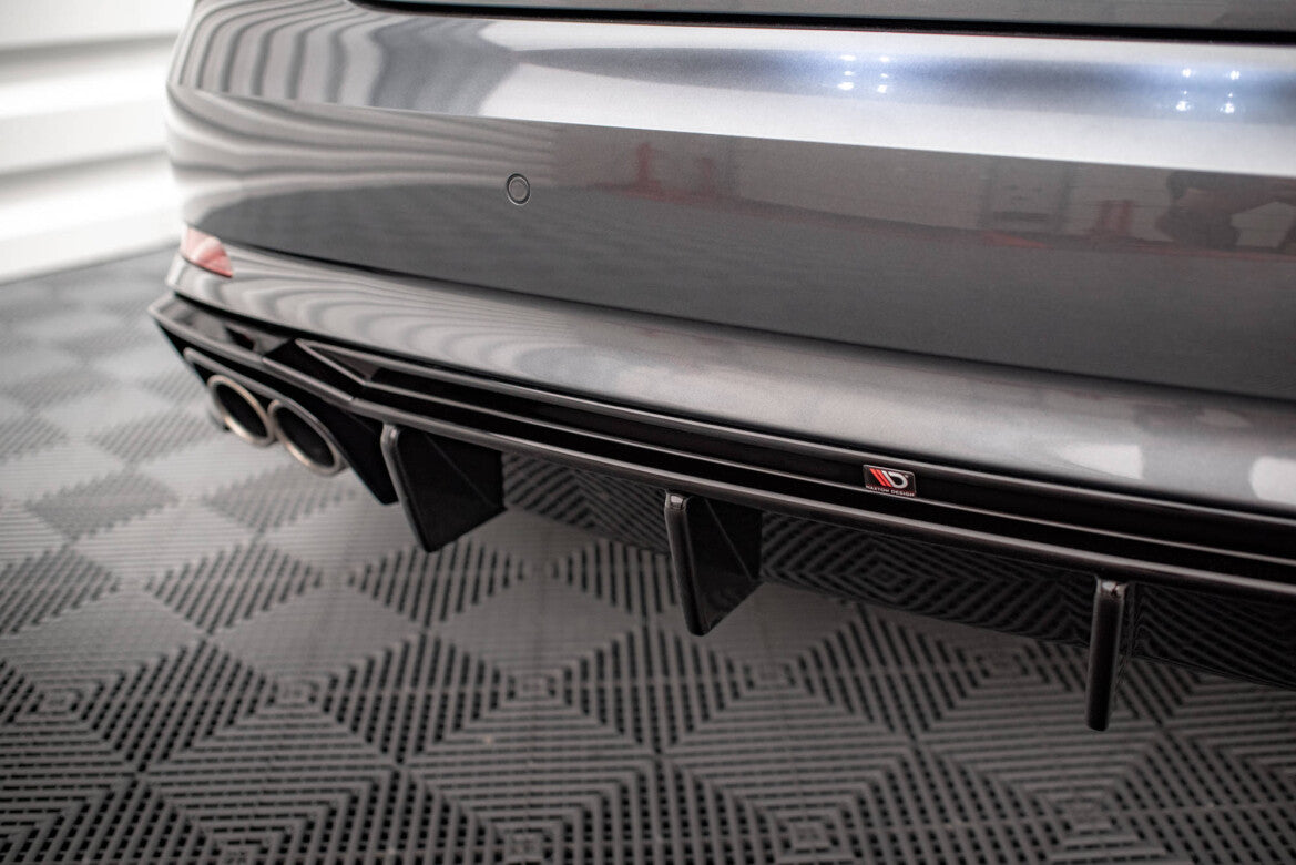 Heckansatz Diffusor passend für Audi S5 F5 Coupe / Sportback schwarz Hochglanz