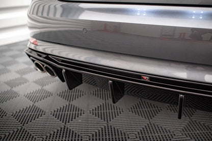 Heckansatz Diffusor passend für Audi S5 F5 Coupe / Sportback schwarz Hochglanz