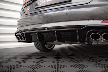 Heckansatz Diffusor passend für Audi S5 F5 Coupe / Sportback schwarz Hochglanz