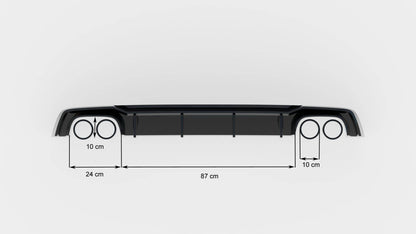 Heckansatz Diffusor passend für Audi S5 F5 Coupe / Sportback schwarz Hochglanz