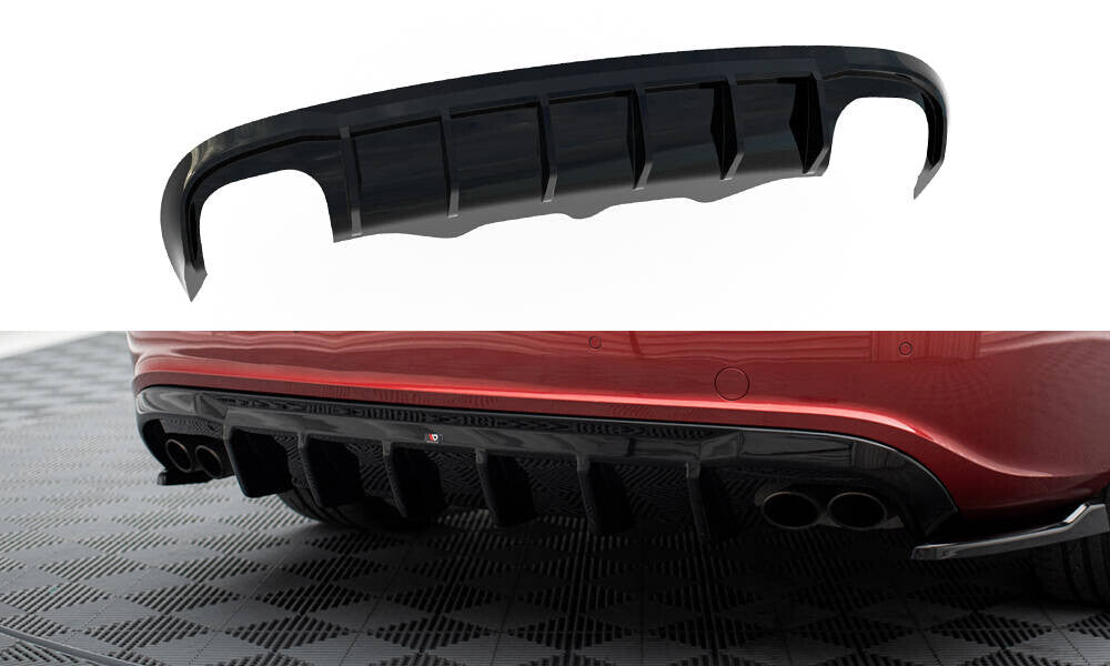 Heckansatz Diffusor passend für Audi S5 Sportback 8T schwarz Hochglanz