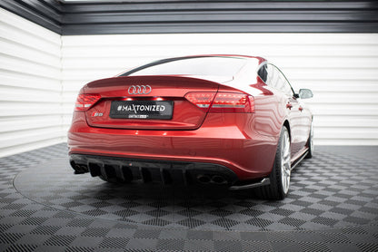 Heckansatz Diffusor passend für Audi S5 Sportback 8T schwarz Hochglanz
