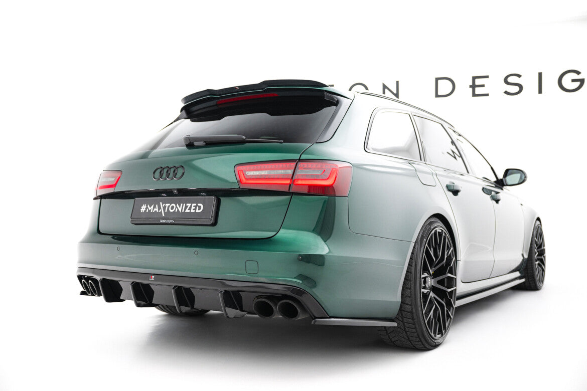 Heckansatz Diffusor passend für Audi S6 Avant C7 schwarz Hochglanz