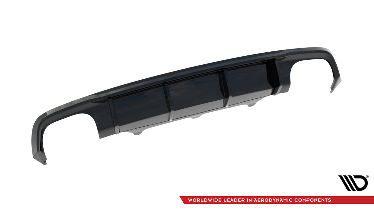 Heckansatz Diffusor passend für Audi S6 Avant C7 schwarz Hochglanz