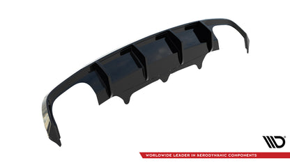 Heckansatz Diffusor passend für Audi S6 Avant C7 schwarz Hochglanz