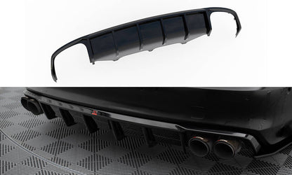 Heckansatz Diffusor passend für Audi S7 C7 schwarz Hochglanz