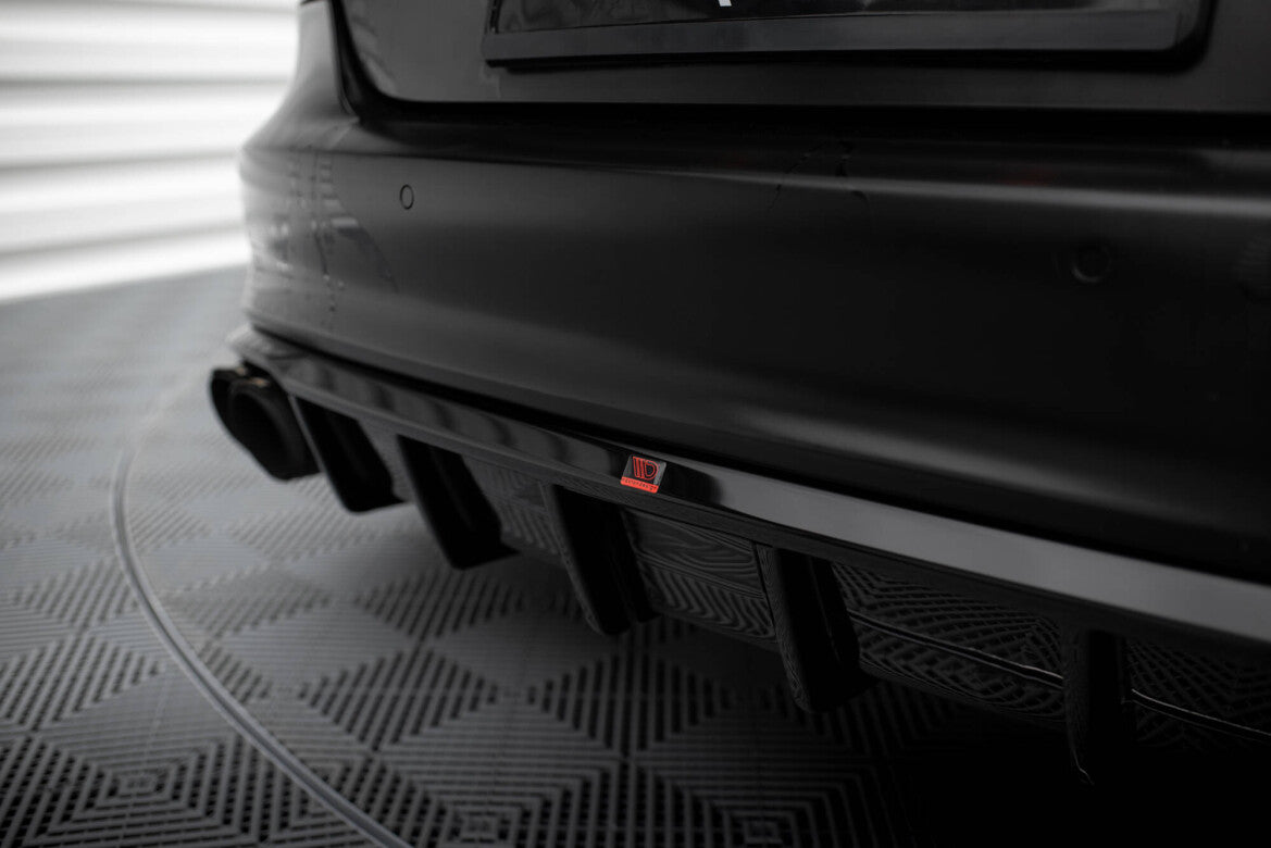 Heckansatz Diffusor passend für Audi S7 C7 schwarz Hochglanz