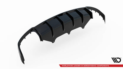 Heckansatz Diffusor passend für Audi S7 C7 schwarz Hochglanz