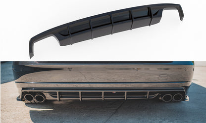 Heckansatz Diffusor passend für Audi S8 D4 FL schwarz Hochglanz