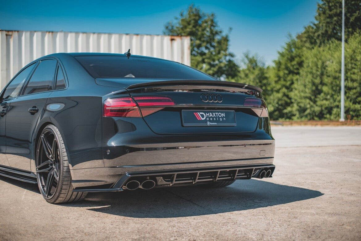 Heckansatz Diffusor passend für Audi S8 D4 FL schwarz Hochglanz